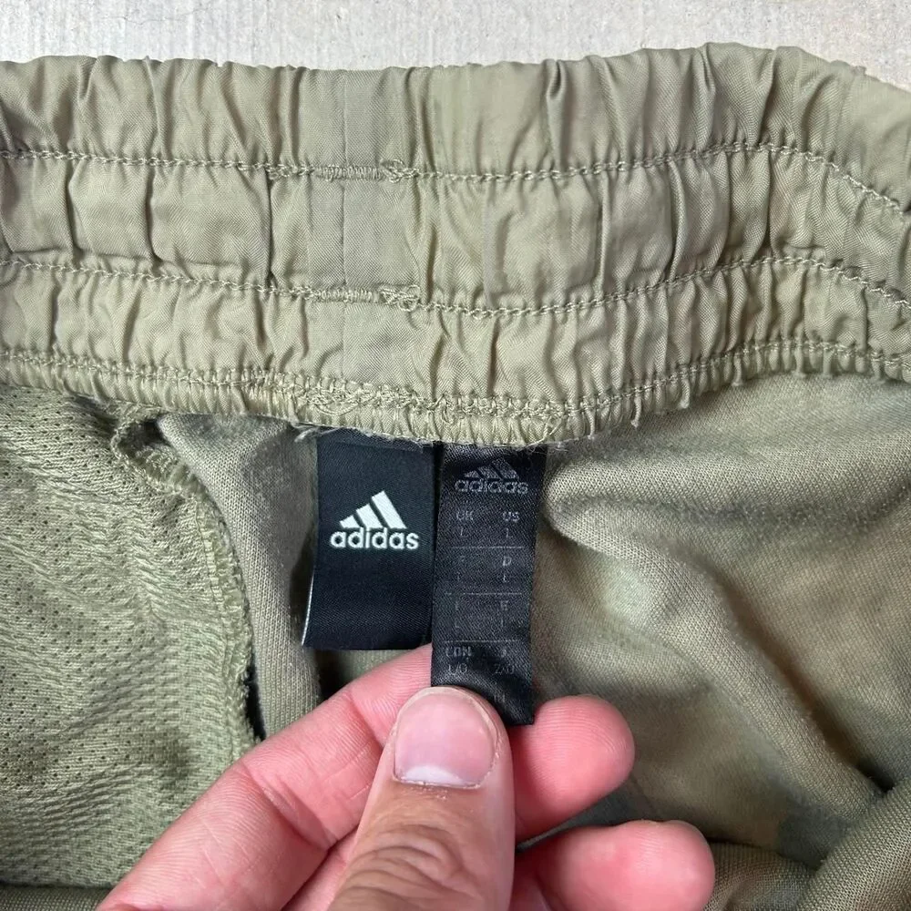 Adidas Men's Khaki and Green Shorts